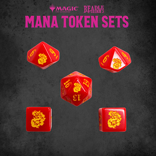 MTG: Token Set- Red Mana Metal Token Set
