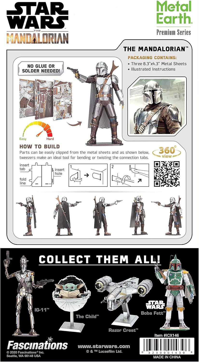 Fascinations: Metal Earth  - Star Wars The Mandalorian 3D Metal Model Kit Box Set