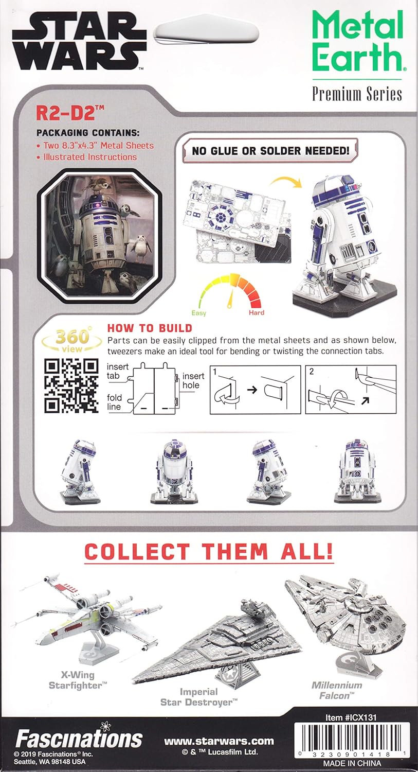 Fascinations: Metal Earth  - Star Wars R2-D2 3D Metal Model Kit