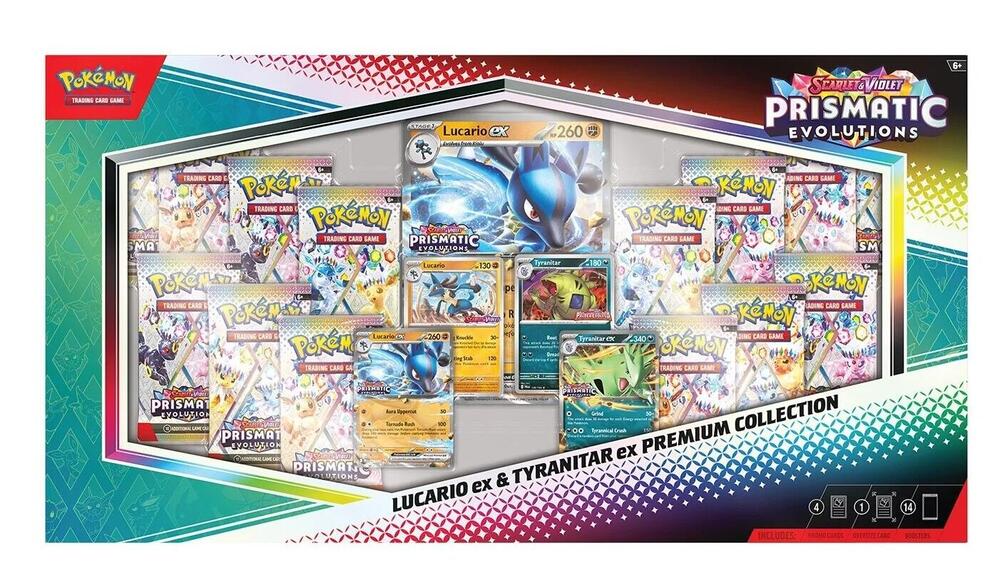 Pokemon: Prismatic Evolutions - Lucario ex & Tyranitar ex Premium Collection
