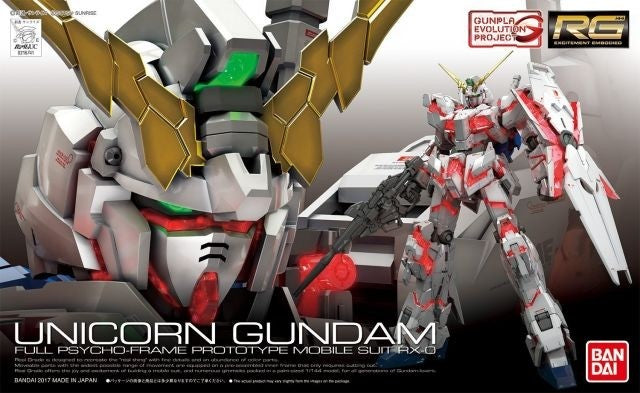 #25 RX-0 Unicorn Gundam "Gundam UC", Bandai RG 1/144 (Gundam Model Kit)