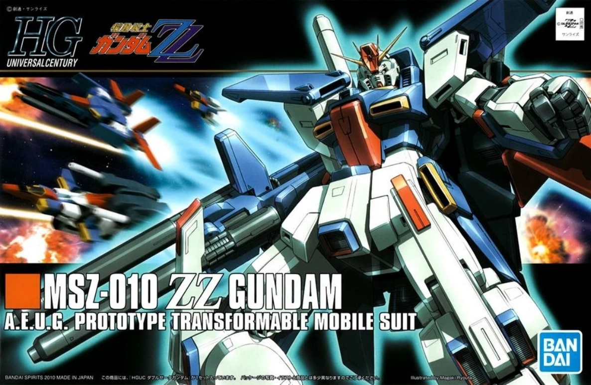 Gundam Model Kit: #111 MSZ-010 ZZ Gundam A.E.U.G. Prototype Transformable Mobile Suit HGUC 1/44