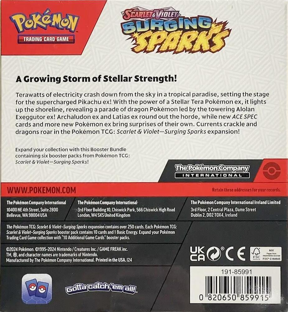 Pokemon: Surging Sparks - Booster Bundle (Retail)