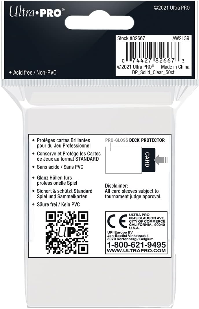 Deck Protectors: PRO-Gloss- Solid Clear ( 50)