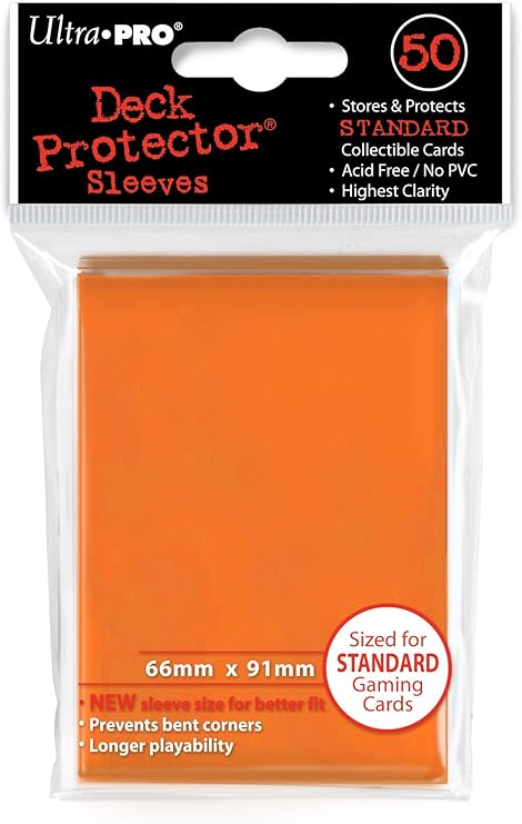 Deck Protectors: PRO-Gloss- Solid Orange (50)