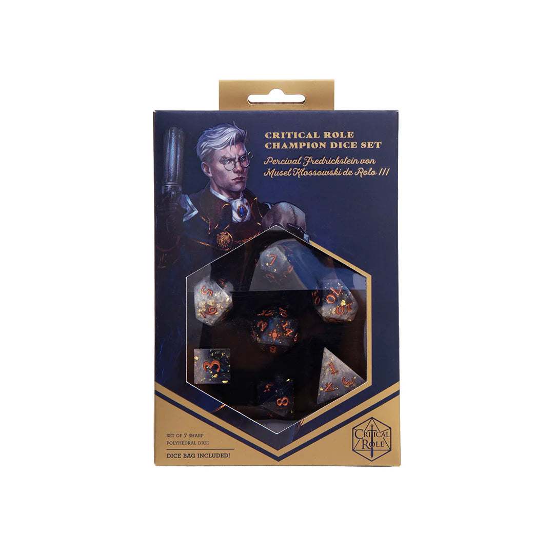 Critical Role: Champion Dice Set [Percival Frederickstein Von Musel Klossowski De Rolo III]