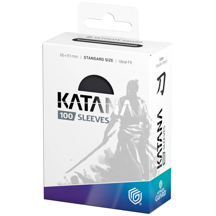 Card Sleeves: Ultimate Guard Katana Standard Size Black Sleeves (100 ct.)