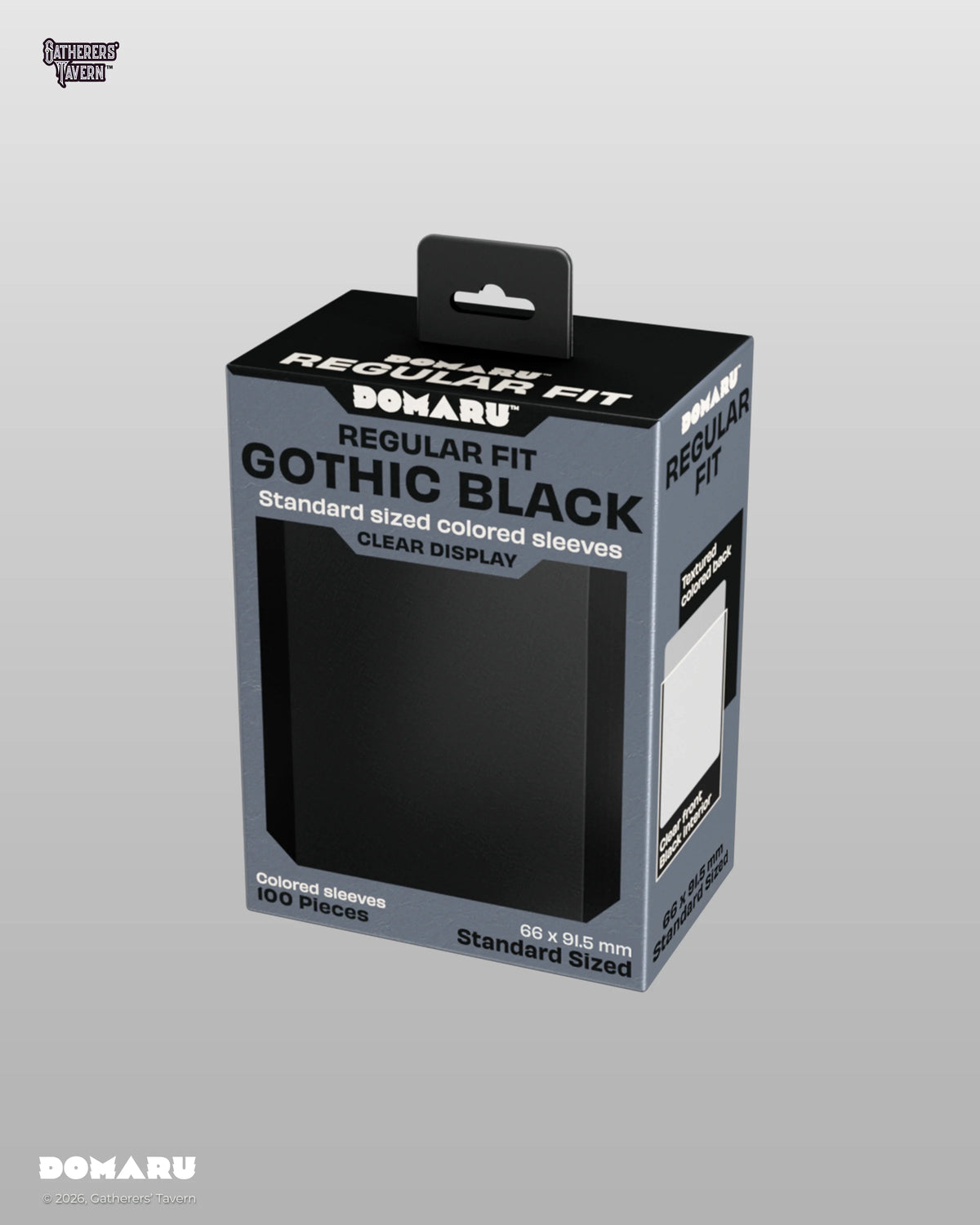 DOMARU Regular Fit Sleeves [Standard] - Gothic Black (100 ct.)