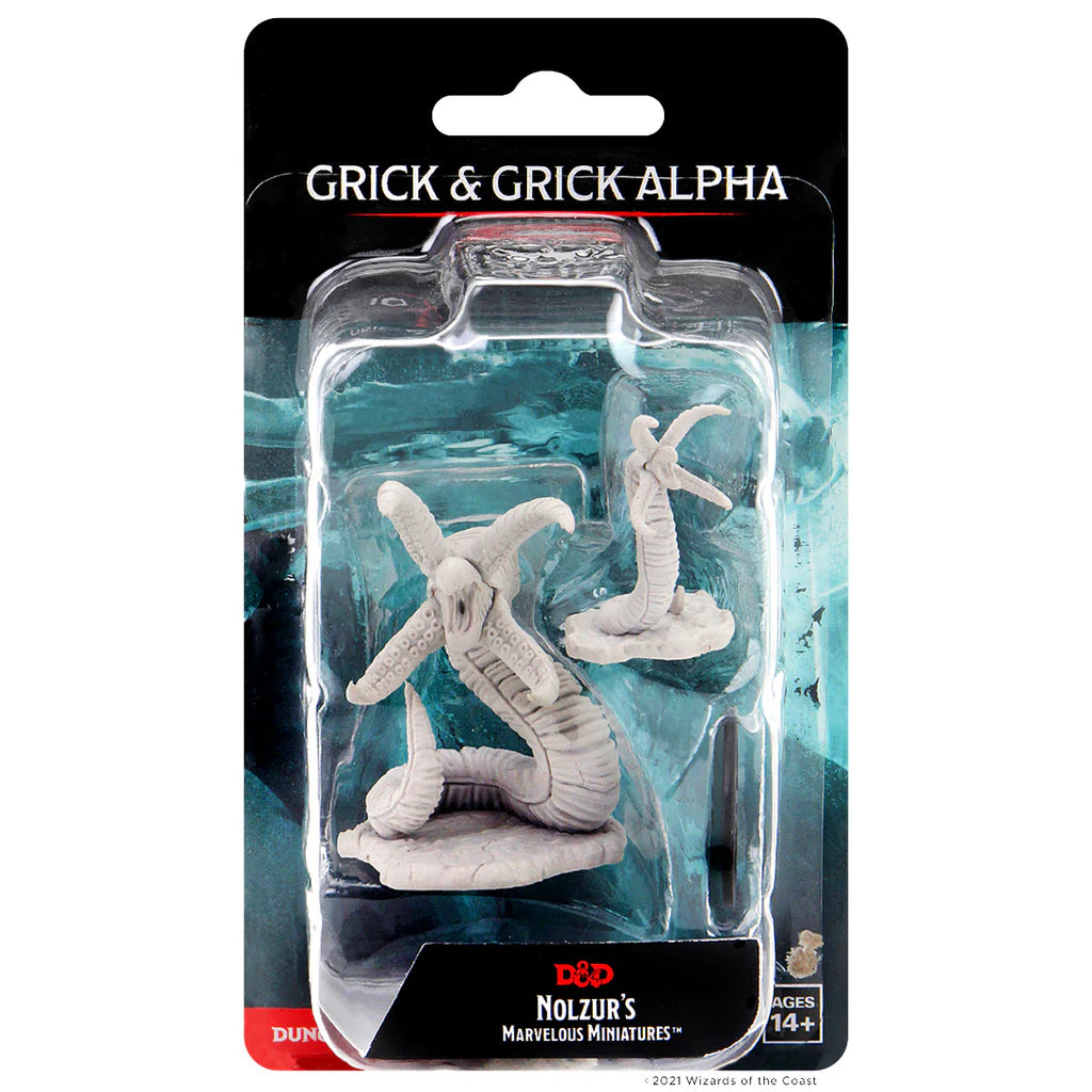 D&D Nolzur's Marvelous Miniatures: Unpainted Minis - Grick & Grick Alpha (Wave 12)