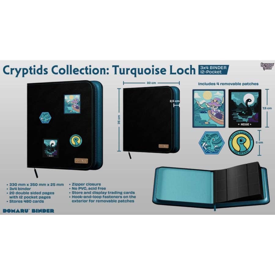Binder: Cryptids Collection - Turquoise Loch 12-Pocket Binder