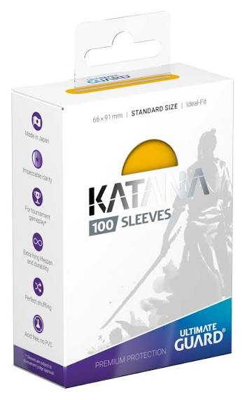 Card Sleeves: Ultimate Guard Katana Standard Size Yellow Sleeves (100 ct.)