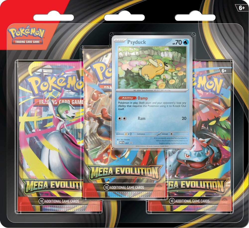 Mega Evolution 3 Pack Blister [Psyduck] - ME01: Mega Evolution (MEG)