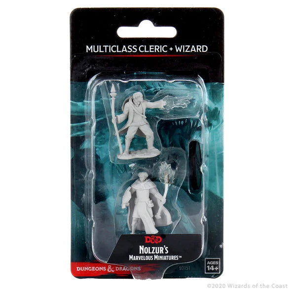 D&D Nolzur's Marvelous Miniatures: Unpainted Minis - Multiclass Cleric + Wizard Male (Wave 13)