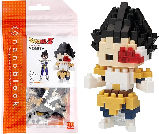 Nanoblock: Dragon Ball Z - Vegeta, Character Collection Series Building Kit , White