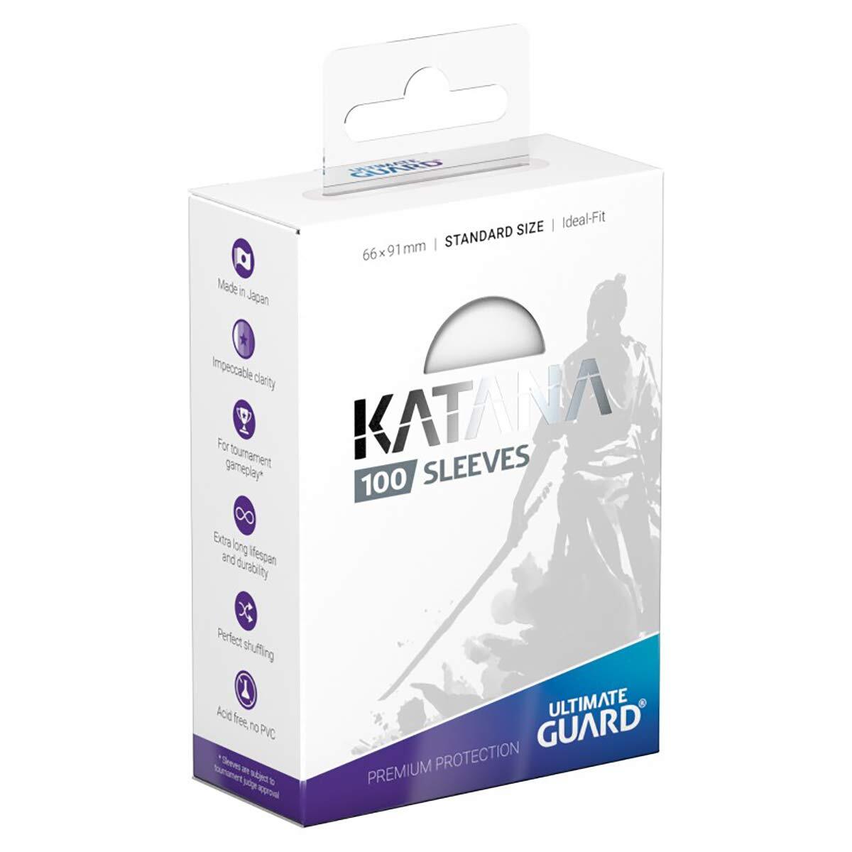 Card Sleeves: Ultimate Guard Katana Standard Size Clear [Transparent] Sleeves (100 ct.)