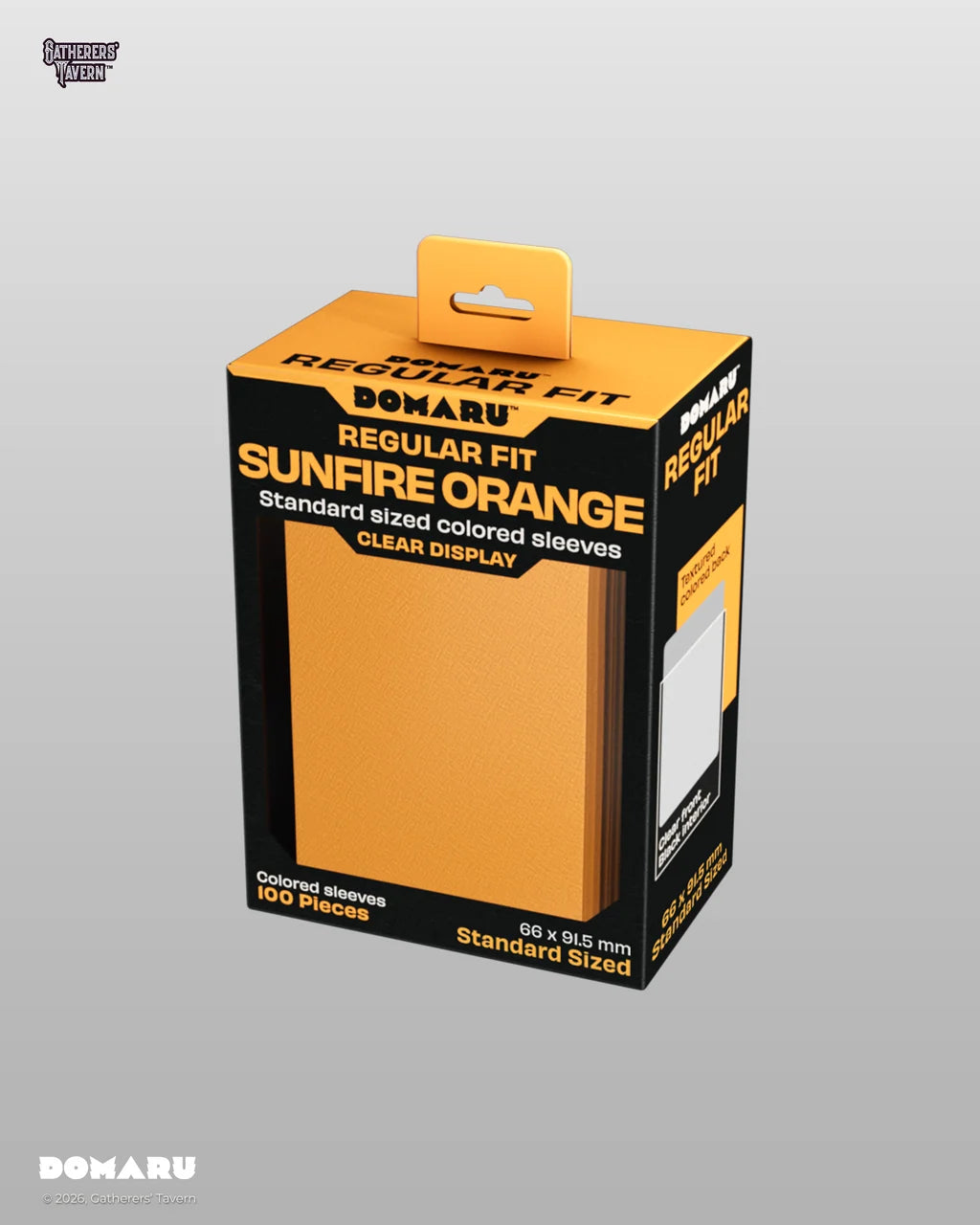 DOMARU Regular Fit Sleeves [Standard] - Sunfire Orange (100 ct.)
