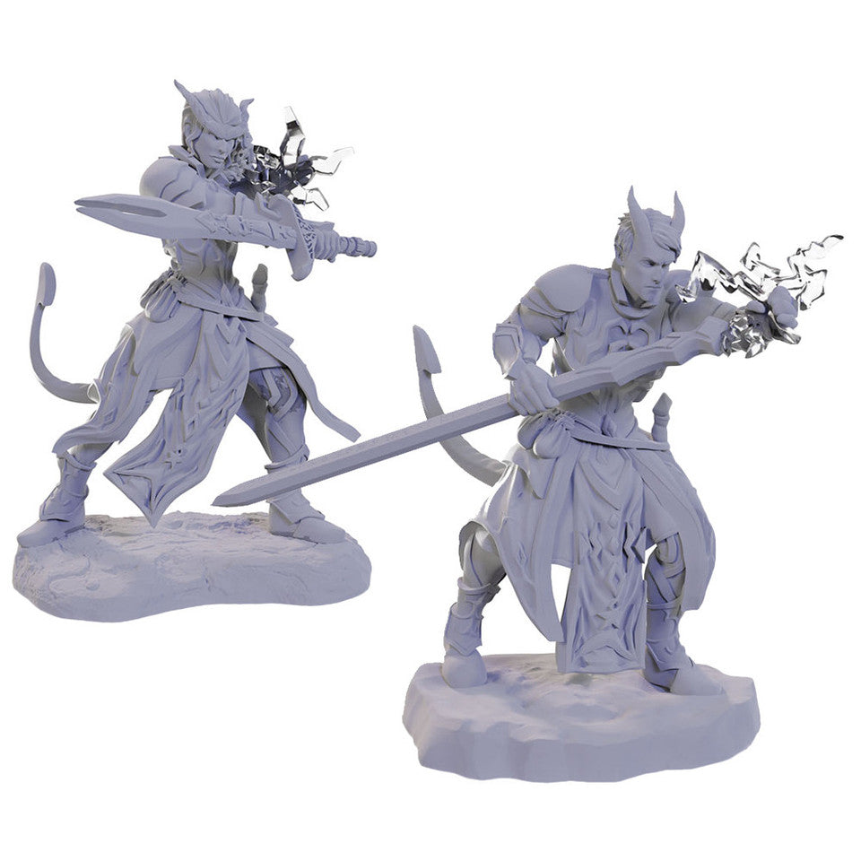Dungeons & Dragons Nolzur's Marvelous Unpainted Miniatures: Tiefling Warlocks (Wave 22)